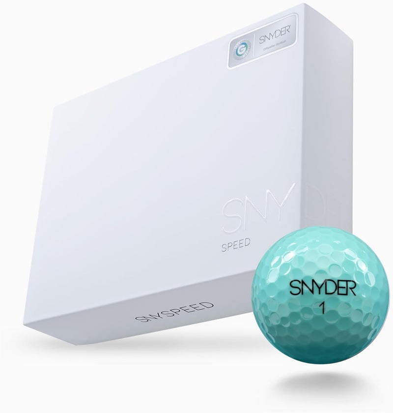 Snyder USA Speed Golf Balls - 3-Piece Construction Distance Golf Balls, 342 Dimples, 80 Compression, High Visibility Colored Golf Balls 12 Pack - Image 1